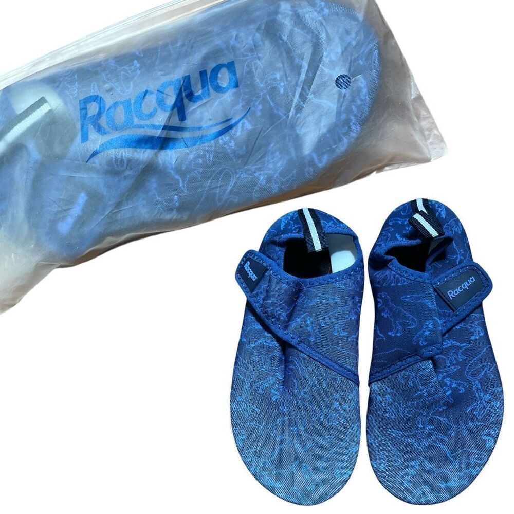 Racqua Blue Dinosaur‎ Water ShoesSz 38/39 Boys New